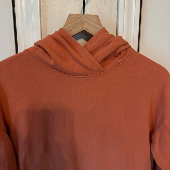 Elegantees Orange Women’s Hooded Sweater Tunic 100% Cotton Size Small - Picture 6 of 14
